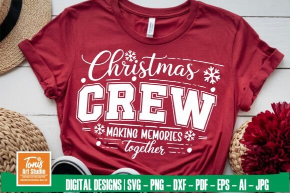 Christmas Crew SVG PNG, Family Christmas Graphics for Crafts