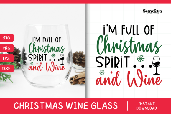 Christmas Wine Glass Quote SVG 10 for Crafts and Graphics