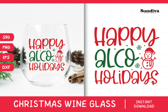 Christmas Wine Glass Quote SVG 13 for Crafts and Graphics