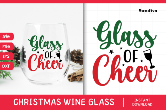 Christmas Wine Glass Quote SVG 14 for Crafts and Graphics