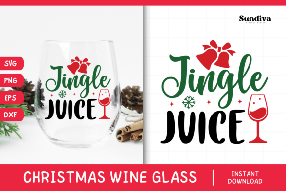 Christmas Wine Glass Quote SVG 7 for Graphics and Crafts
