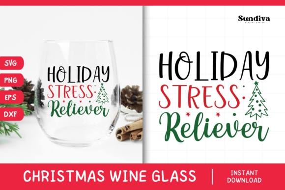 Christmas Wine Glass Quote SVG 9 for Crafts and Graphics