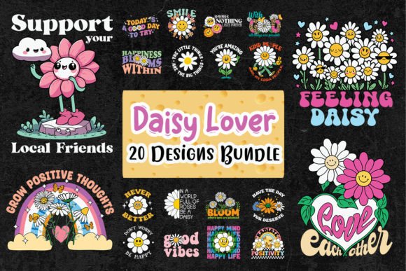 Daisy Quote SVG Bundle for Graphics and Crafts