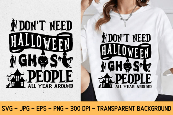 Halloween Ghost Quote SVG PNG: A Graphic Design Asset for Crafts & Graphics