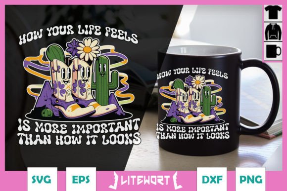 How Your Life Feels Happy Quote SVG Graphics for Crafts