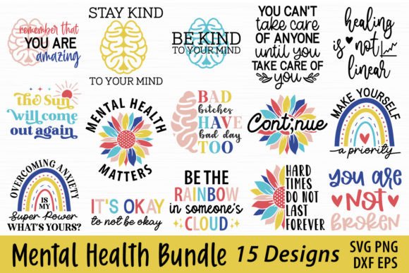 Mental Health Bundle, Positive Quote SVG: A Designer's Review